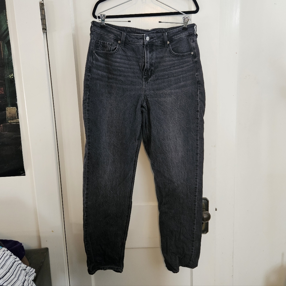 AEO black mom jeans